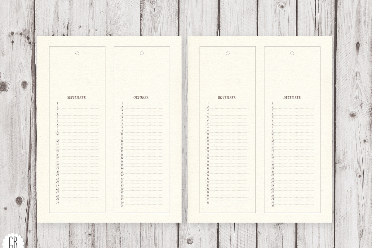 Calendar, perpetual monthly preview 4