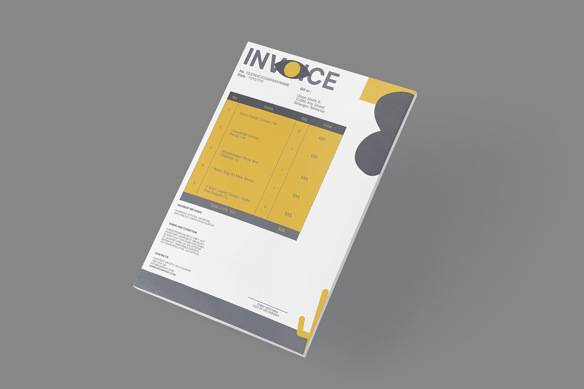E-Commerce Invoice, a Print Template by Esensifiksi.studio (Photo 2 of 3)