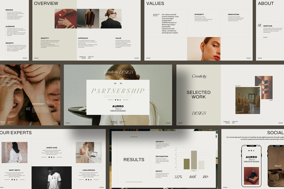 AURRO | Minimalist Partnership, a Presentation Template by SparkPro (Photo 1 of 6)