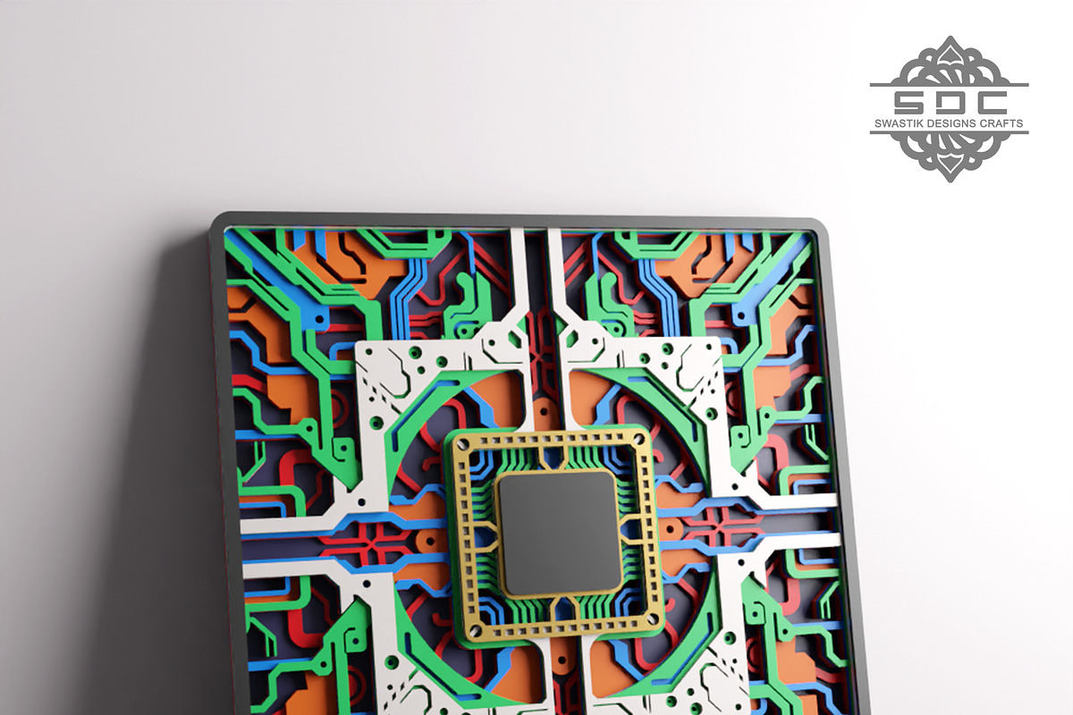 Binary Bloom mandala dxf file, laser, a Design Template by SwastikDesignsCrafts (Photo 5 of 6)