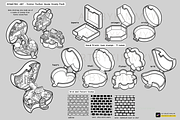 Procreate Kawaii Pocket House stamps, a Brush Add-On by Artbykimmyw (Thumbnail 2 of 7)