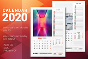 Wall Calendar 2020, a Stationery Template by AntartStock (Thumbnail 1 of 6)