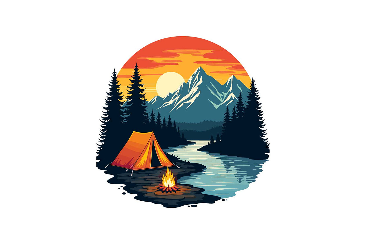 Outdoor Camping Badge Bundle, an Object Graphic by Gfx_Store (Photo 11 of 13)