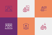 Remote work icons, an Outline Icon by Somewan draws (Thumbnail 2 of 5)