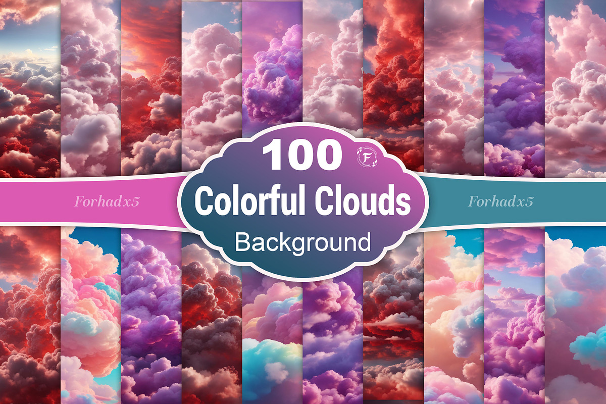 Colorful Clouds Wallpaper, a Texture Graphic by Forhadx5 (Photo 1 of 8)