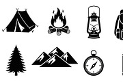 Camping Adventure Silhouette Icon, an Illustration by Artivon (Thumbnail 10 of 51)