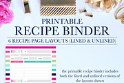 Printable Recipe Binder Kit, a Stationery Template by Jessica Marie Design (Thumbnail 4 of 5)