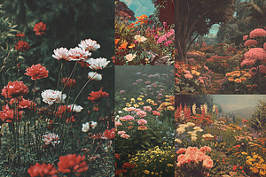 Retro Style Garden, a Nature Photo by Typedreams.site