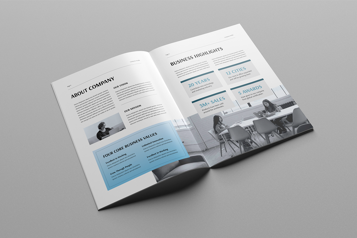 Company Profile Template, a Brochure Template by Leaflove (Photo 3 of 10)