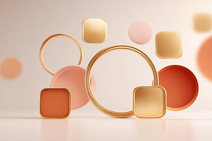 Abstract geometric shapes in soft colors, an Abstract Photo by AlyaAnd