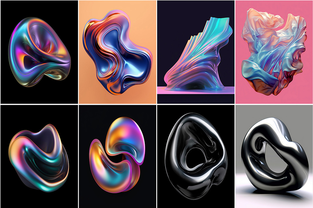 63 Abstract Gradient Shapes Graphic, an Object Graphic by Bilgep_design (Photo 2 of 8)