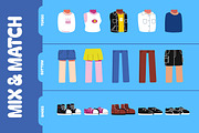 5 Buddies On Trend Avatar Generator, a Person Illustration by graphicook (Thumbnail 6 of 9)