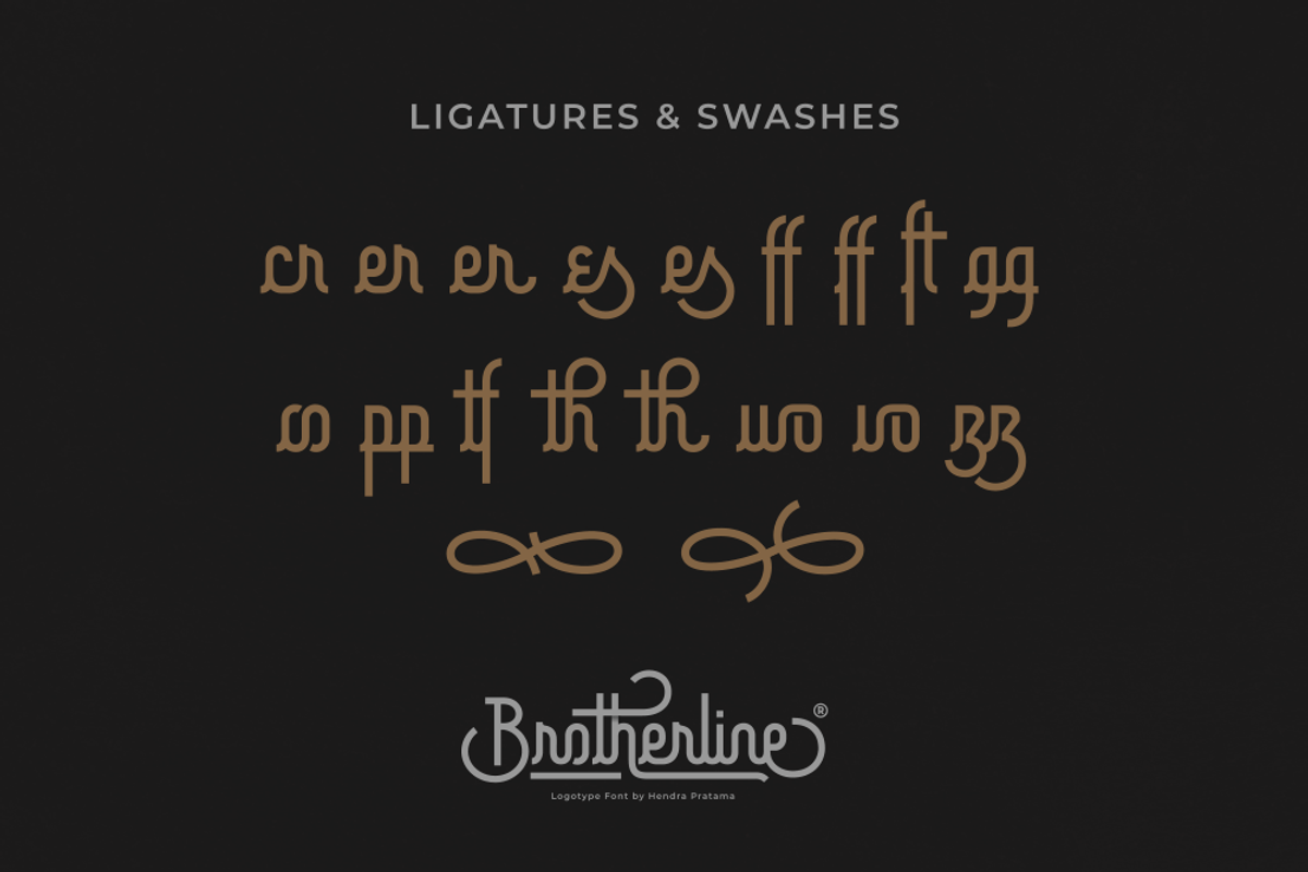 Brotherline - Logotype Font, a Script Font by Hendra Pratama (Photo 18 of 19)