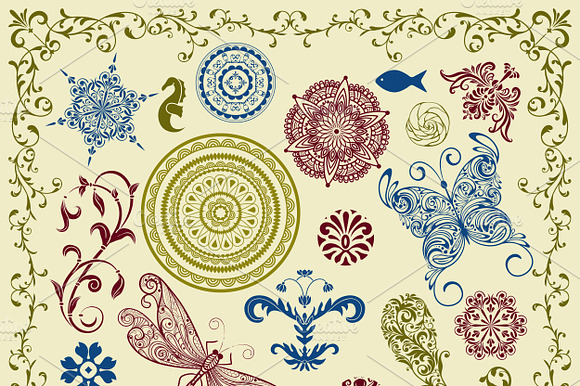 vector summer vintage floral bright preview 2