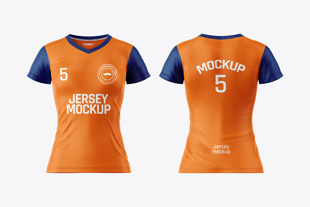 V Neck Women Jersey Mockup, a Product Mockup by Mockupdaddy (Photo 8 of 10)