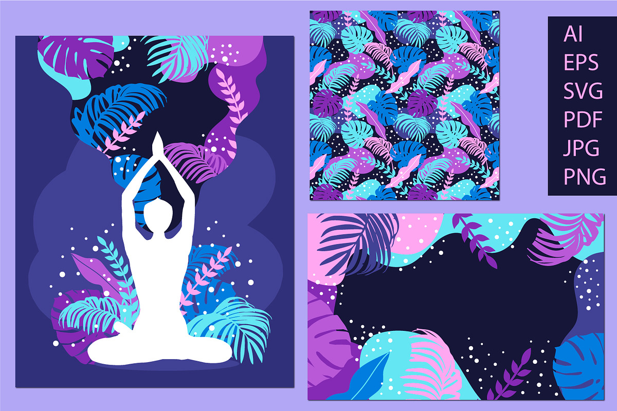 Meditation, yoga and mindfulness, a Card Template by PatapovaVika (Photo 1 of 3)