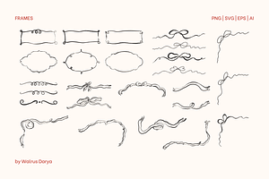 Whimsical Pencil Doodles Clipart