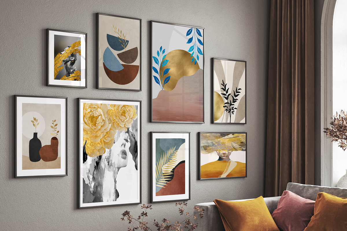 Modern golden female print poster, a Decorative Illustration by Muzi pear studio (Photo 6 of 10)