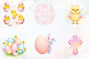 Pastel Brushstroke Easter PNG Bundle, an Illustration by RobertsArt (Thumbnail 2 of 7)