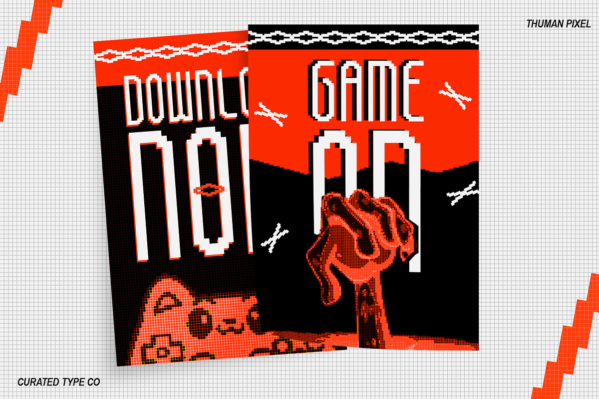 Thuman Pixel - 8Bit Tall Sans Font, a Sans Serif Font by CuratedType Studio (Photo 2 of 10)