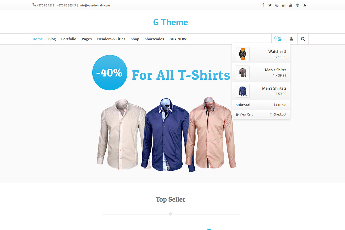 G Theme - Multi-purpose WP Theme, a WordPress Template by SaufThemes (Photo 4 of 12)