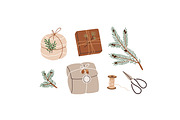 Christmas presents & gift boxes set, a Decorative Illustration by Good Studio (Thumbnail 3 of 3)