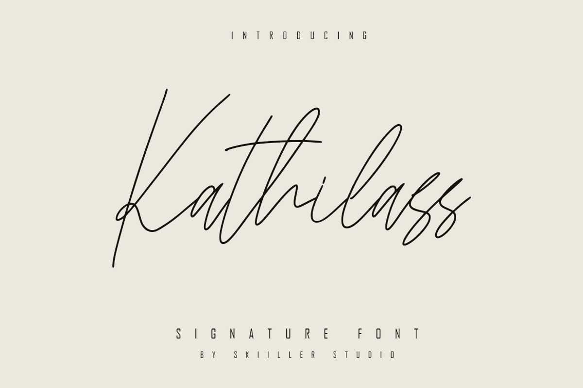 Kathilass - Signature Font, a Script Font by skiiller studio (Photo 2 of 10)