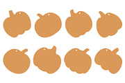 Pumpkin silhouette Gift Tag template, an Illustration by IrinaShishkova (Thumbnail 2 of 2)