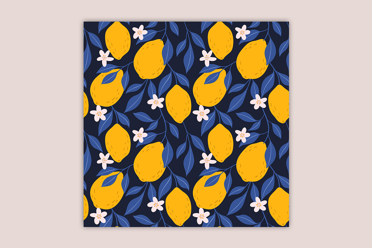 Lemon Seamless Pattern, a Pattern Graphic by mejorana (Photo 2 of 4)