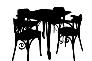 Retro style dinning set graphic, a Decorative Illustration by DanFLCreativo