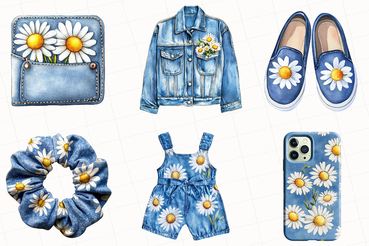 Watercolor Summer Daisy Clipart, an Illustration by OK Design (Photo 4 of 5)
