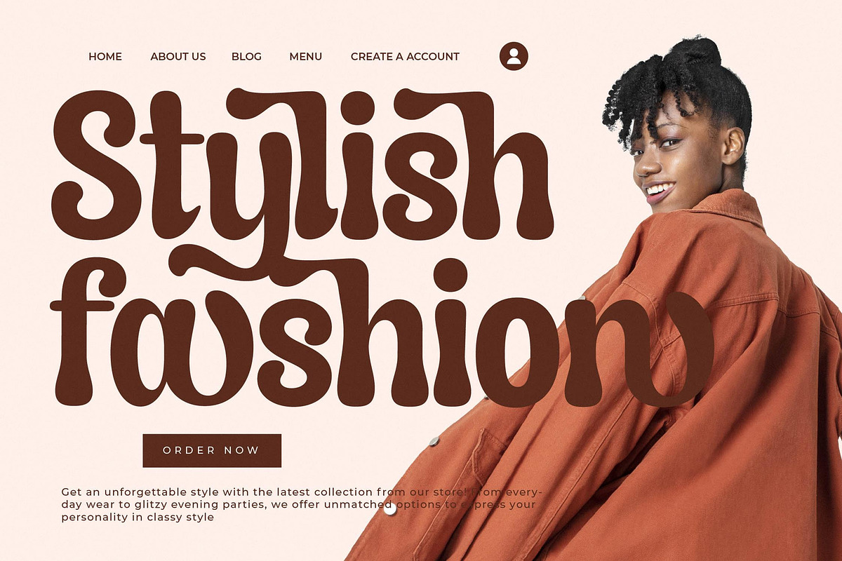 Asterah Quirkyn  Chunky Groovy Font, a Serif Font by Letterena Studios (Photo 3 of 15)