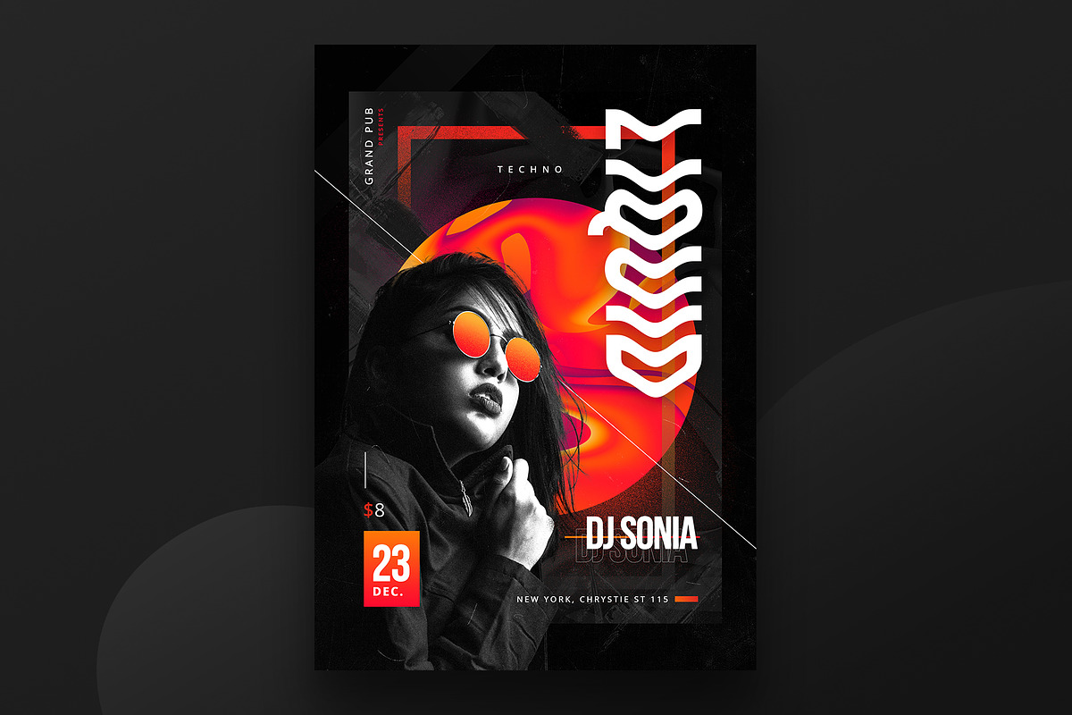 Modern Party Flyer Template, a Flyer Template by Grand Design (Photo 2 of 3)