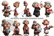 Whimsical Christmas Grandma Clipart, an Illustration by OK Design (Thumbnail 2 of 6)