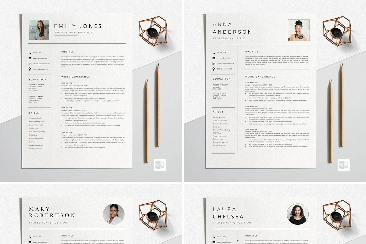 Resume with Photo Template Bundle, a Resume Template by LucaTheme (Photo 2 of 6)