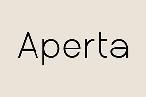 Aperta – Font Family