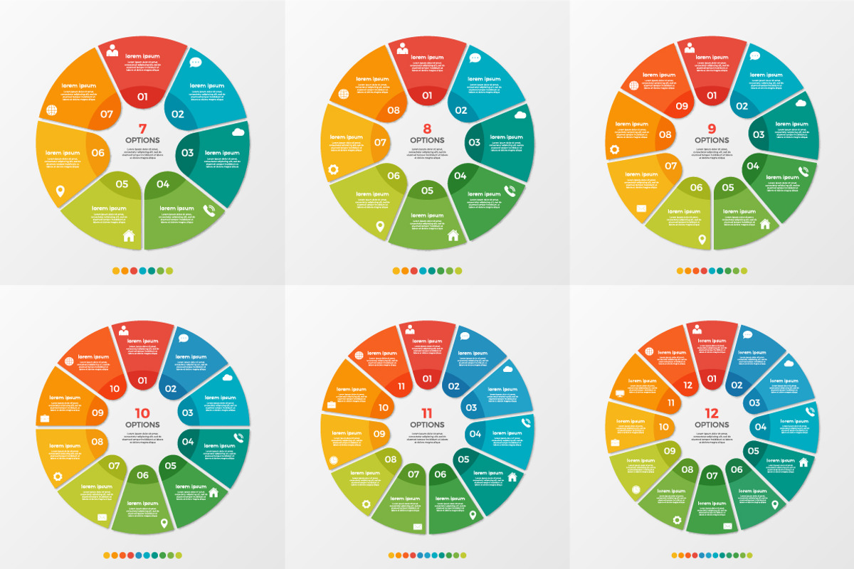 Circle chart infographic templates, a Presentation Template by rikkyal (Photo 2 of 2)
