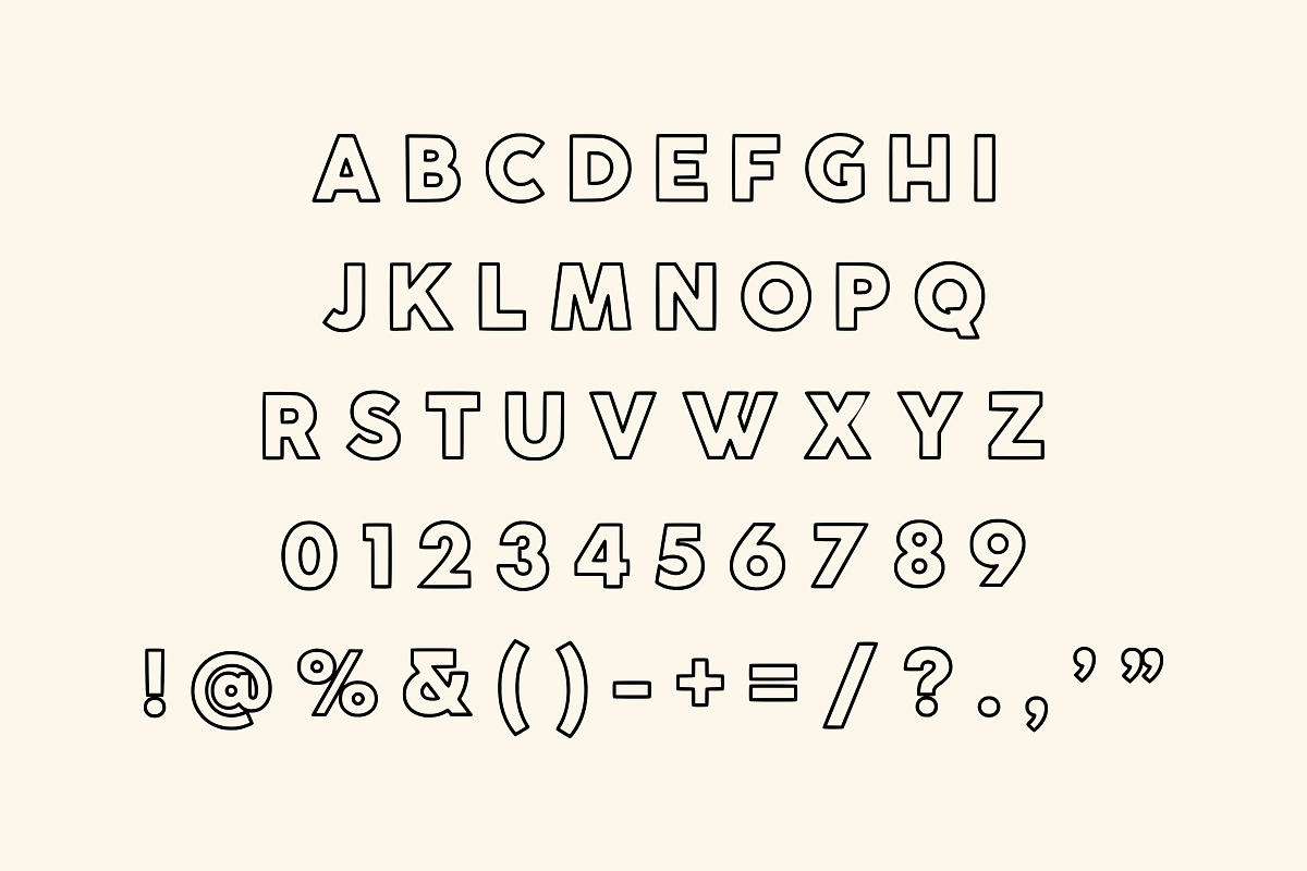 Notes Outline Font, a Sans Serif Font by Limited.studio (Photo 5 of 5)