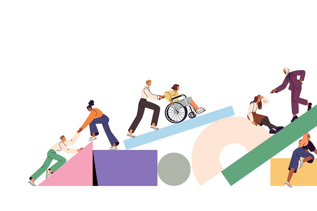 Gender equality, teamwork concept, a Person Illustration by PaperTrident (Photo 2 of 3)
