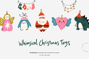 Whimsical Christmas Toys Vector Pack