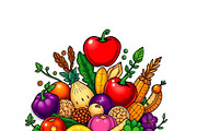 39 Vector Healthy Food Ingredients, an Object Graphic by adenpinkstore (Thumbnail 13 of 16)