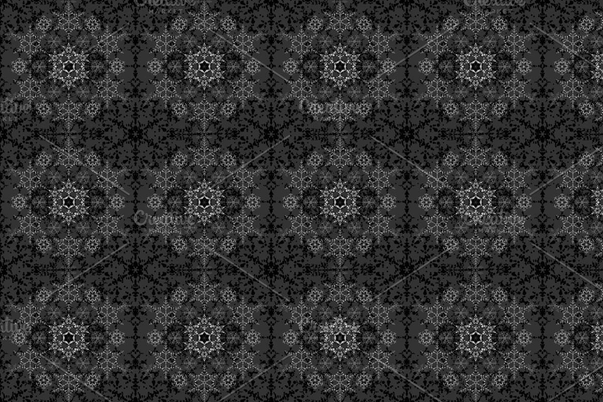 Seamless Snowflakes Pattern Tile preview 5
