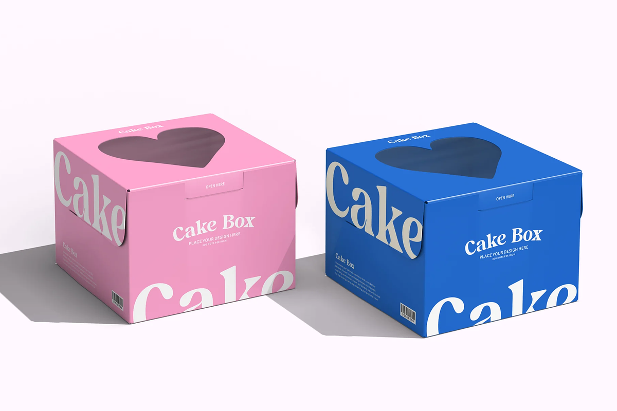 Cake Box Mockup, a Packaging Mockup by graphicsauce (Photo 1 of 3)