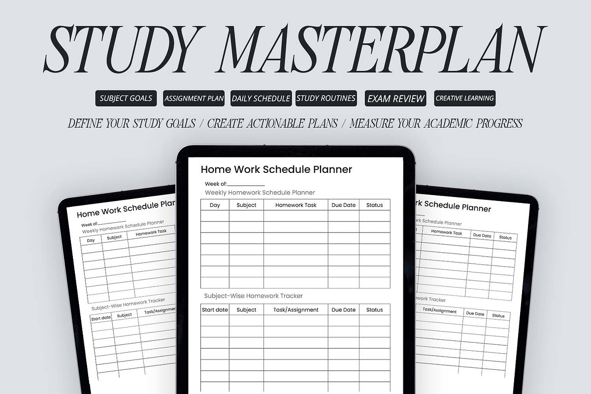 Minimal Homework Planner PDF preview 6