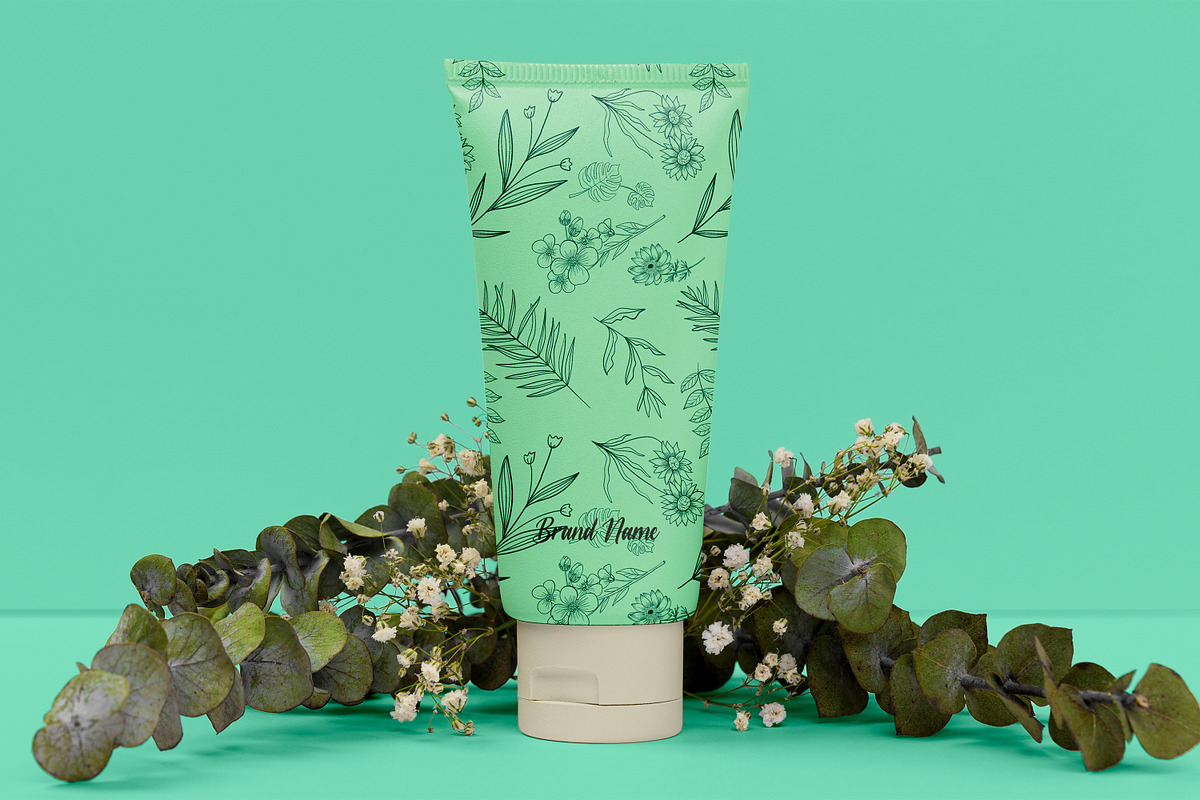 Hand Drawn Line Art Leaves, a Decorative Illustration by Digital Studio (Photo 6 of 9)