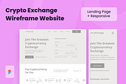 Crypto Exchange Wireframe Website, a Wireframe Template by INSPR STD (Thumbnail 1 of 6)