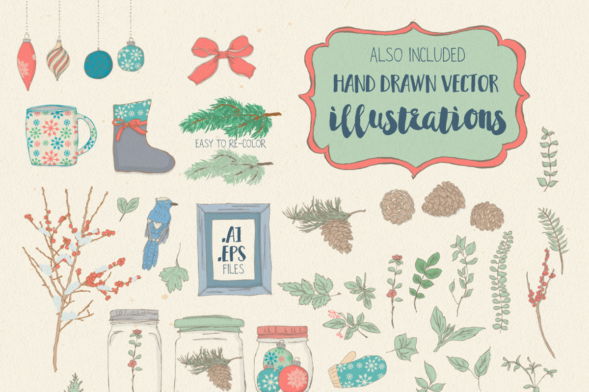 Winter Tales Font Trio + extras preview 5