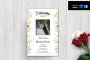 Floral Funeral Announcement, a Flyer Template by Template Shop (Thumbnail 3 of 3)