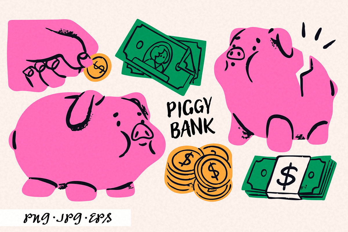 Piggy Bank, an Object Illustration by Twisted Tail (Photo 1 of 4)