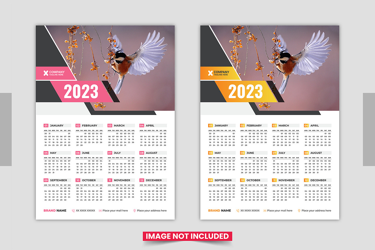 2023 Calendar design template, a Stationery Template by Pavel_design